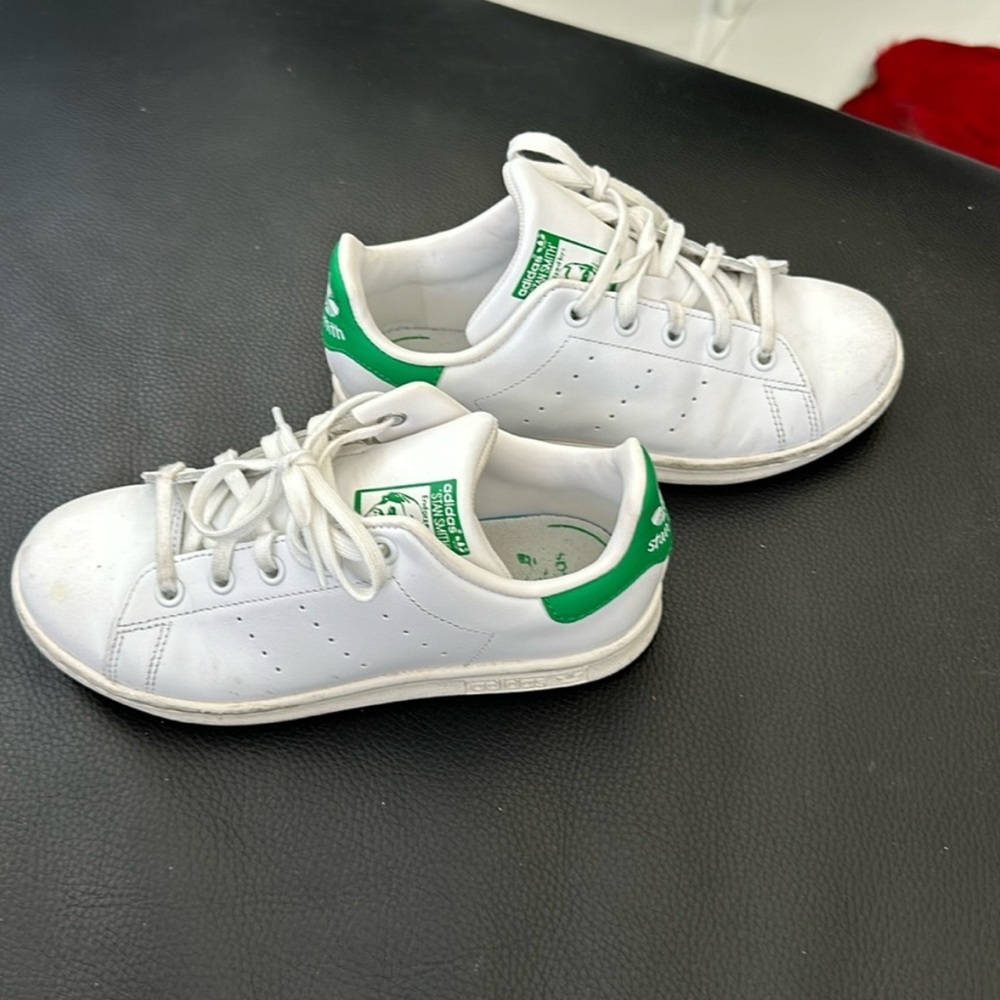 Adidas Stan Smith White and Green Sneakers